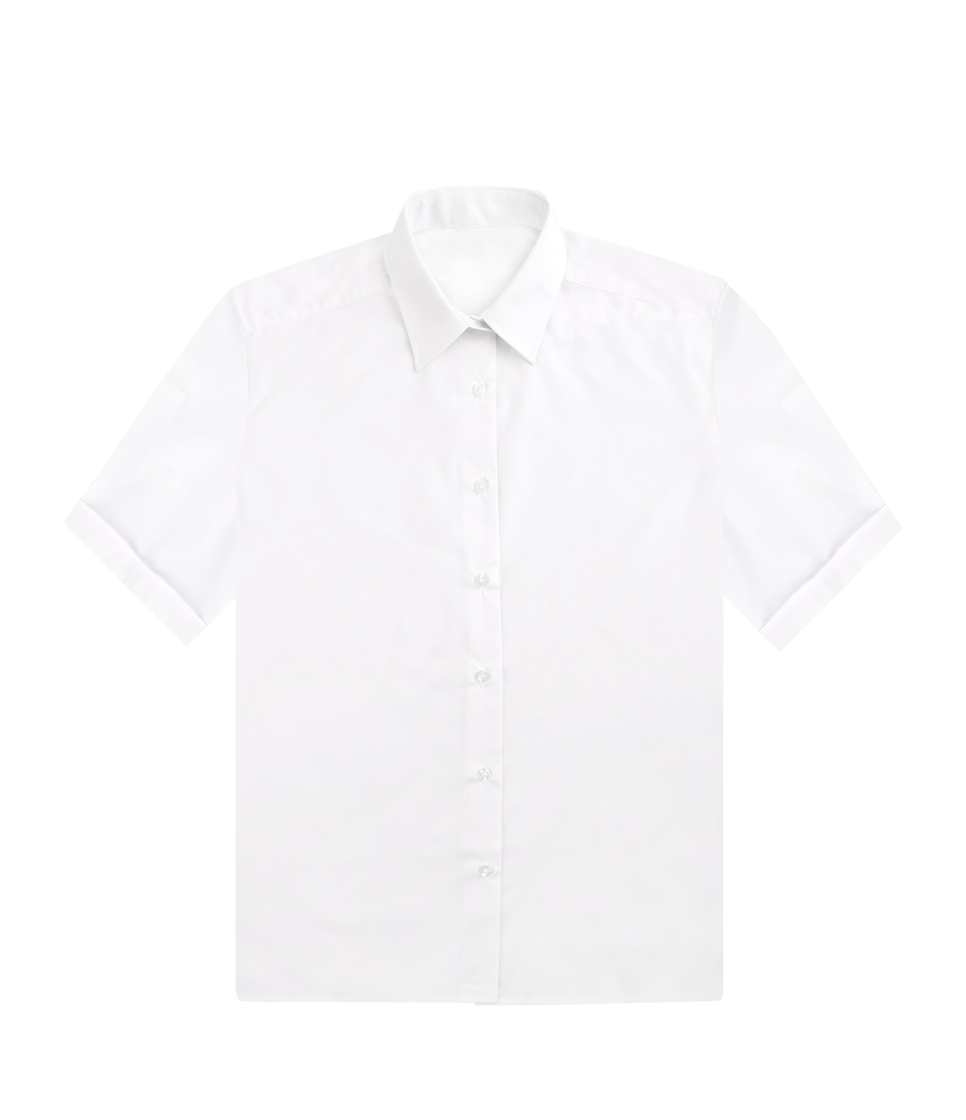 White dress shirt on a white background